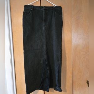 Tibi Charcoal Denim Skirt